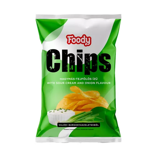 Hagymás-Tejfölös Chips 130g - Foody